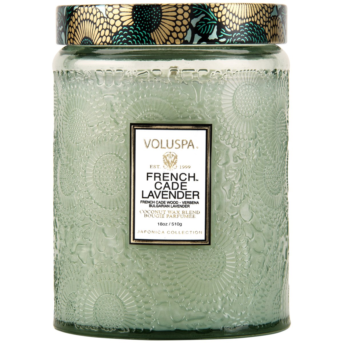 French Cade Lavender Large Glass Jar Candle