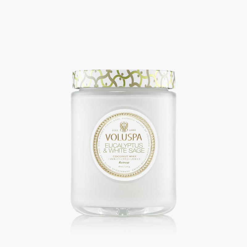 Eucalyptus & White Sage Large Glass Jar Candle