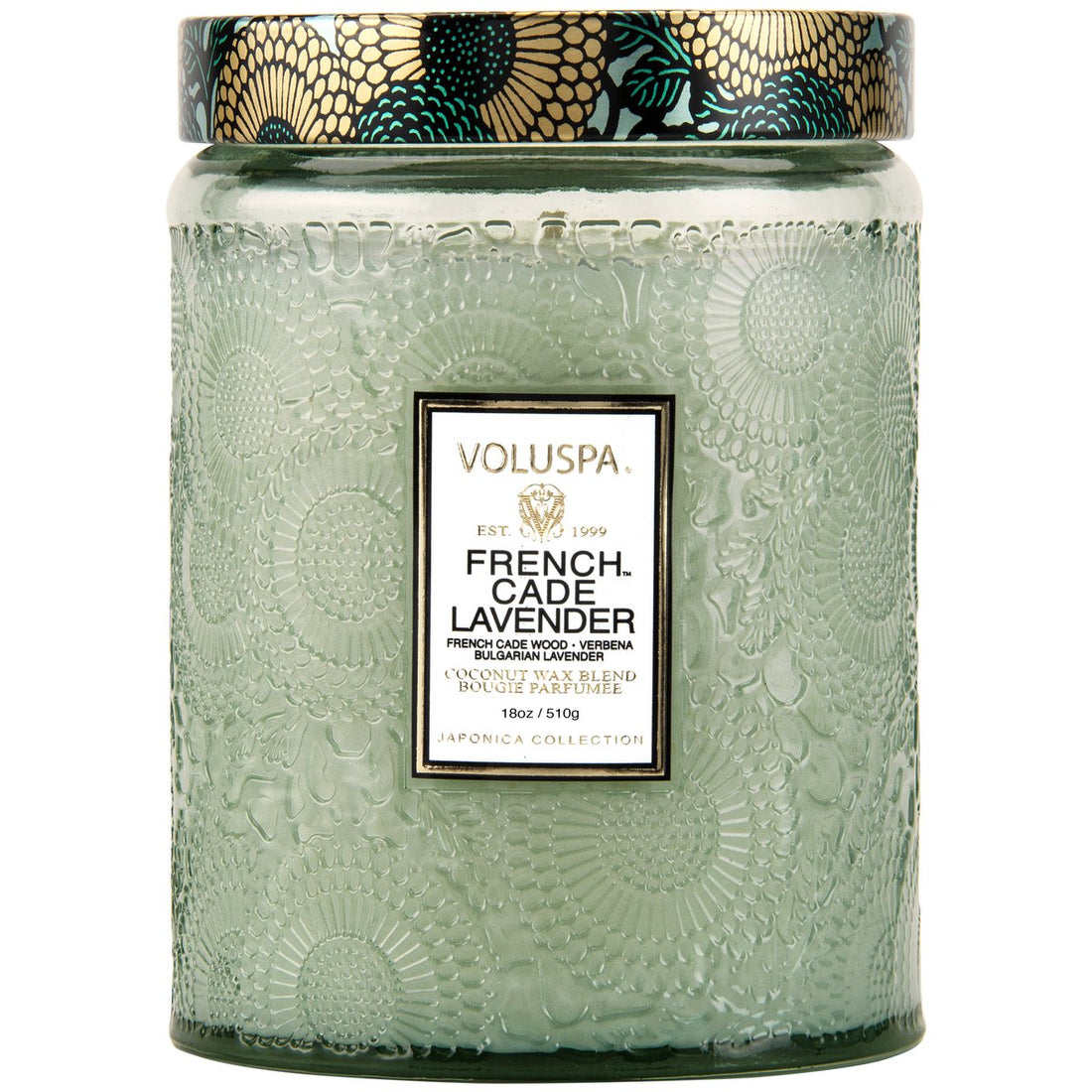 French Cade Lavender Large Glass Jar Candle