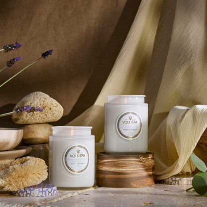 Eucalyptus &amp; White Sage Large Glass Jar Candle