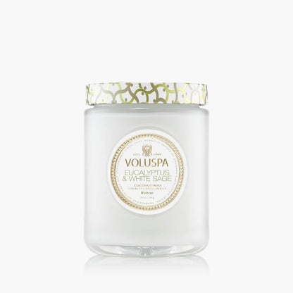 Eucalyptus &amp; White Sage Large Glass Jar Candle