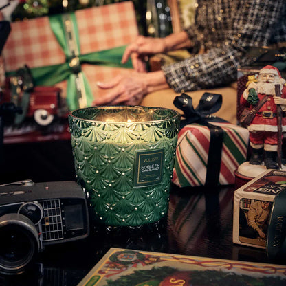 Noble Fir Garland 3 Wick Hearth Candle