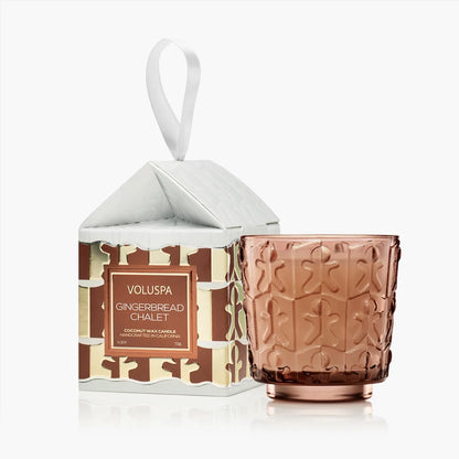 Gingerbread Chalet Ornament Pedestal Candle