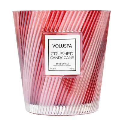 Crushed Candy Cane 3 Wick Hearth Candle
