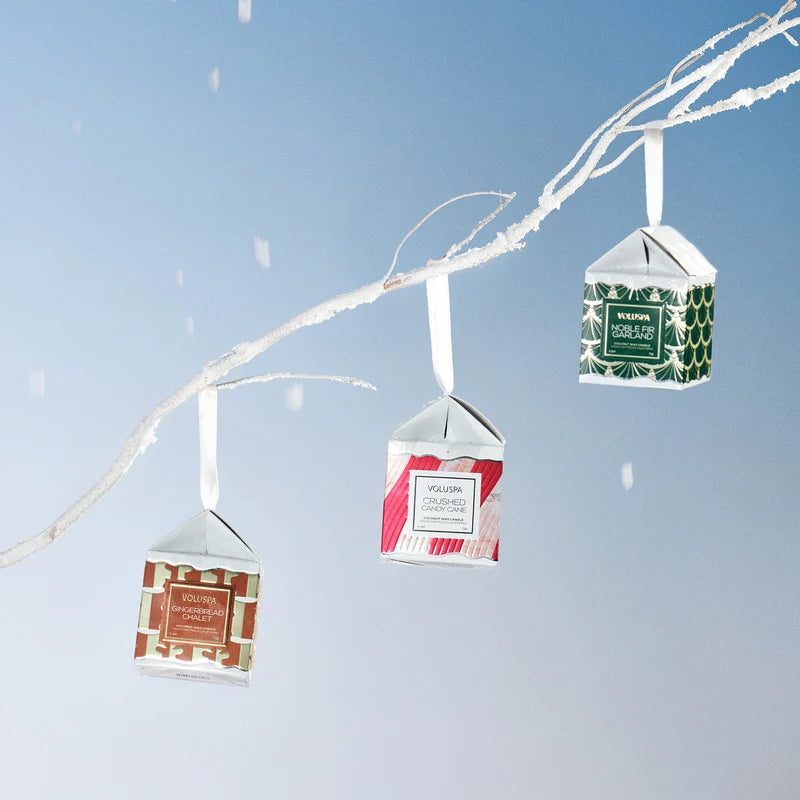 Gingerbread Chalet Ornament Pedestal Candle