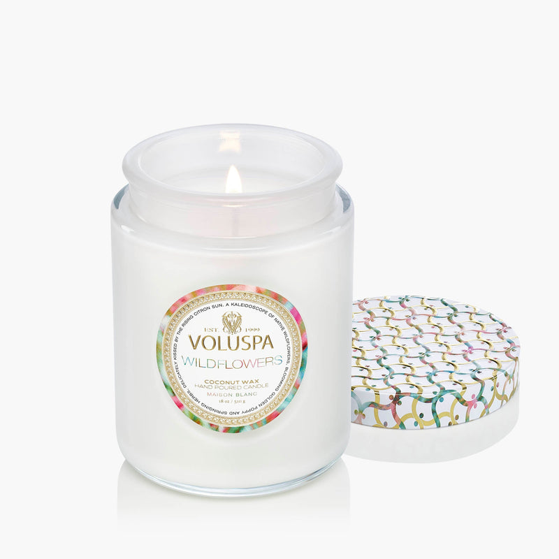 Wildflowers Large Glass Jar Candle